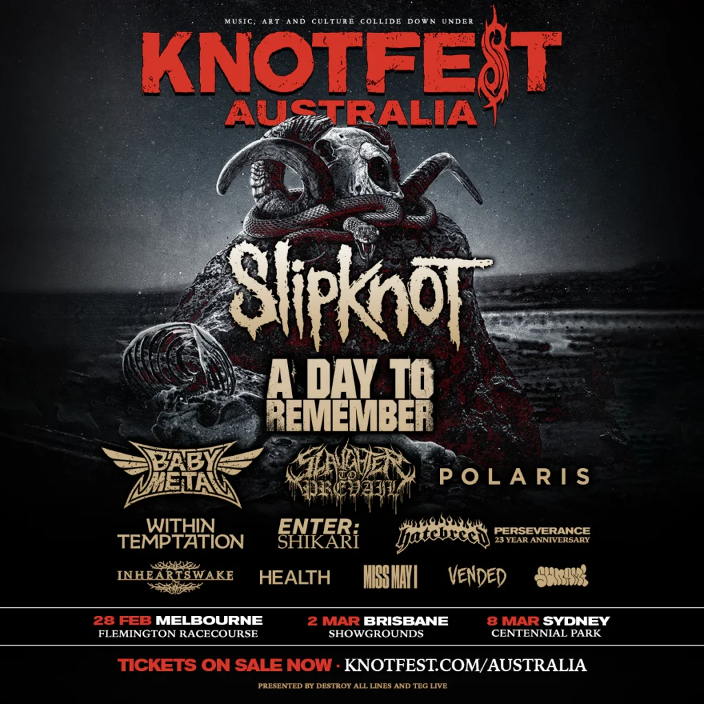 KNOTFEST Australia 2025 -Blistering lineup, not to be missed… Tickets still available